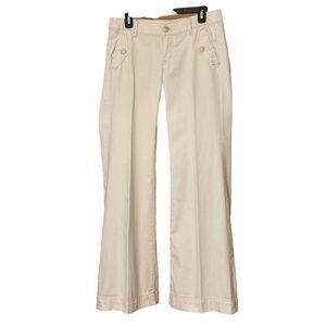 Ecru wide leg jeans Gap size 6